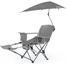 Load image into Gallery viewer, Adjustable Umbrella Beach Chair: UPF 50+ Canopy for Sun Protection