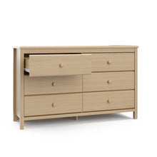 Load image into Gallery viewer, 6-Drawer Double Dresser - Stylish Storage for Nursery, Kids Room, or Bedroom