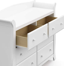 Load image into Gallery viewer, White 6-Drawer Dresser, Double Dresser for Bedroom Organization