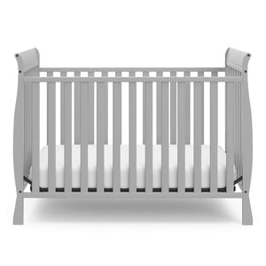 Pebble Gray Convertible Crib, GREENGUARD Gold Certified for Safe Nursery