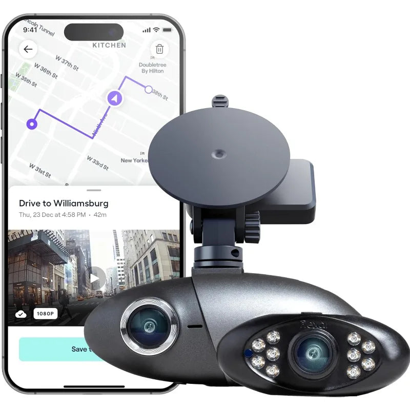 Dashcam with Unlimited Cloud Storage, Parking Mode, Night Vision