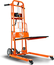 Load image into Gallery viewer, Material Lift Winch Stacker, 330 Lbs Capacity, 40&quot; Max Lift, Pallet Truck Dolly, Fork Lift