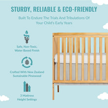 Load image into Gallery viewer, Gold Certified 5-in-1 Convertible Crib - Natural Finish