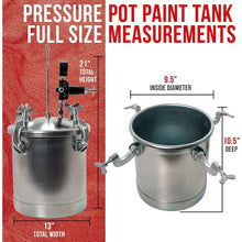 Load image into Gallery viewer, TCP Global Pressure Tank Paint Spray Gun - 1.5mm Nozzle, 2-1/2 Gal. Pressure Pot Combo