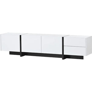 Floor-to-Ceiling 80" TV Stand - Stylish Console Table w/ Glossy UV Finish