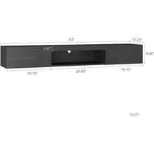 Load image into Gallery viewer, 63&quot; Media Console Entertainment Center - 16 Color LED Lights, Wall-Mount 70&quot; TV