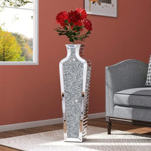 Load image into Gallery viewer, Showcase Dried Flowers in Stunning 26.8&quot; Crushed Diamond Mirrored Floor Vase