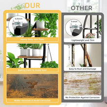 Load image into Gallery viewer, Indoor Plant Shelf with Grow Light, Half-Moon 7-Tier Metal Plant Stand