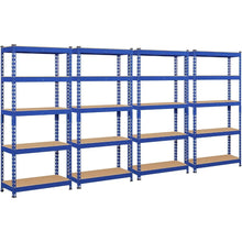 Load image into Gallery viewer, 4-Pack 5-Tier Metal Utility Shelves - Adjustable Garage Storage Shelving Unit