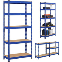 Load image into Gallery viewer, 4-Pack 5-Tier Metal Utility Shelves - Adjustable Garage Storage Shelving Unit