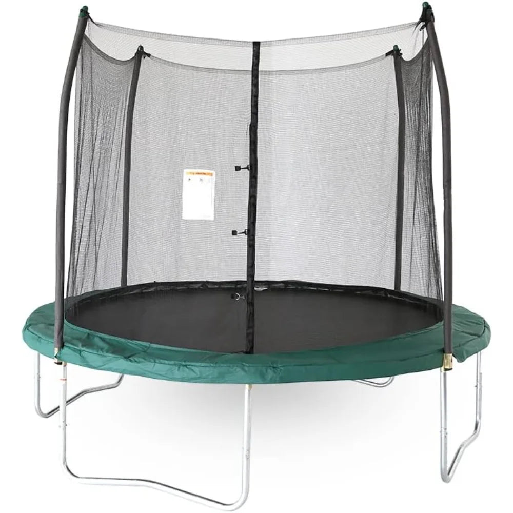 Full-Size 10-Foot Trampoline | Includes Spring-Loaded Safety Enclosure Net