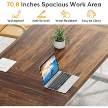 Load image into Gallery viewer, Large 70.8-Inch Computer Desk: Executive Office Workstation, Modern Simple Laptop Study Table