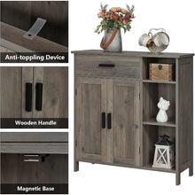 Load image into Gallery viewer, Bathroom Storage Cabinet, Floor Unit with Doors &amp; Shelves, Freestanding Coffee Bar Cabinet