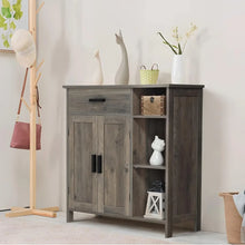 Load image into Gallery viewer, Bathroom Storage Cabinet, Floor Unit with Doors &amp; Shelves, Freestanding Coffee Bar Cabinet