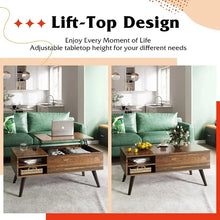 Load image into Gallery viewer, Wood Lift-Top Coffee Table - Hidden Compartment, Adjustable Shelf, Dining Table