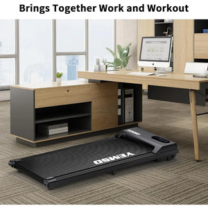 Compact Under Desk Treadmill | 2.25HP Walking Pad with LED Display, Remote Controller