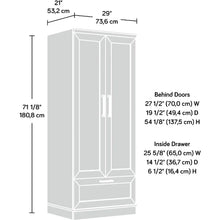 Load image into Gallery viewer, Wardrobe/Storage Cabinet - Oak Veneer, 28.98&quot; L x 20.95&quot; W x 71.18&quot; H