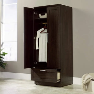 Wardrobe/Storage Cabinet - Oak Veneer, 28.98" L x 20.95" W x 71.18" H