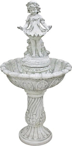 Outdoor Water Fountain - Nearly 4ft Tall Abigail's Bountiful Apron Garden Decor