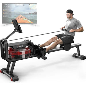 Water Rower for Home Gym | 330 LBS Capacity, Bluetooth Connectivity for Data Tracking