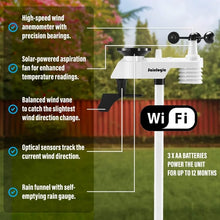 Load image into Gallery viewer, Wireless Weather Station w/ Outdoor Sensor, Rain Gauge, Weather Forecast