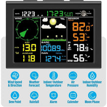 Load image into Gallery viewer, Wireless Weather Station w/ Outdoor Sensor, Rain Gauge, Weather Forecast