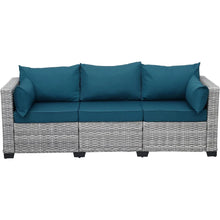 Load image into Gallery viewer, &quot;Luxurious Wicker Outdoor Sofa - Deep Seat, High Back, Waterproof Cover, 3 Seater