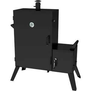 Vertical Offset Charcoal Smoker for Outdoor Cooking