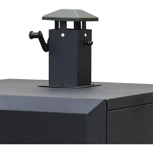 Vertical Offset Charcoal Smoker for Outdoor Cooking