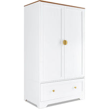 Load image into Gallery viewer, &quot;Wide Wardrobe Closet with Hanging Rods &amp; Shelves – Double Door Bedroom Storage