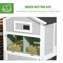 Load image into Gallery viewer, &quot;Wooden Chicken Coop 77.5in, Holds 4 Chickens, Nesting Box, Removable Tray