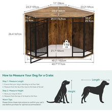 Load image into Gallery viewer, Wooden Dog Kennel Furniture - 43.7 Inch End Table for Family Pet Crate