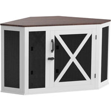 Load image into Gallery viewer, Multifunctional Wooden Dog Kennel | End Table with Mesh Cage | Indoor Wooden Dog House