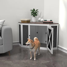 Load image into Gallery viewer, Multifunctional Wooden Dog Kennel | End Table with Mesh Cage | Indoor Wooden Dog House