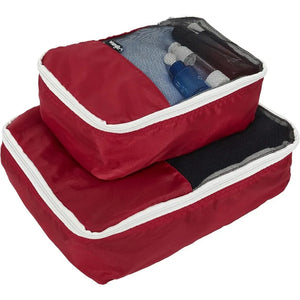 Red Elysium 4-Piece Luggage and Packing Cubes Travel Set