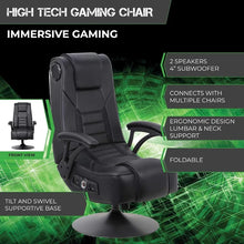 Load image into Gallery viewer, PC Gaming Chair with Headrest Speakers, Backrest Subwoofer, Padded Armrests