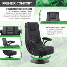 Load image into Gallery viewer, PC Gaming Chair with Headrest Speakers, Backrest Subwoofer, Padded Armrests