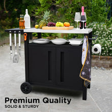 Load image into Gallery viewer, Outdoor BBQ Cart with Storage: XL Grill, Bar Patio Kitchen Cabinet