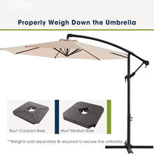 Load image into Gallery viewer, 10ft Patio Umbrella with Crank, Offset Design &amp; Cross Bases, Large Outdoor Shade