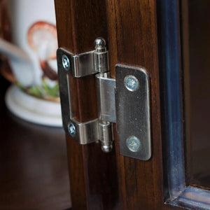 Entryway Cabinet with Interior Light, Chocolate Oak, Furniture Storage Solution