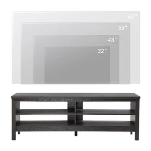 Black Wood Farmhouse TV Stand 65 Inch TV Cabinet 55-60 inch TV Living Room