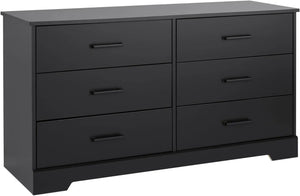 Rustic Black 6-Drawer Dresser: 18.25