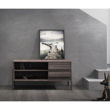 Load image into Gallery viewer, Mid Century Modern TV Stand for TVs up to 55&quot; Brown Console Media Cabinet