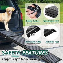 Load image into Gallery viewer, Portable Pet Ramp for Large Dogs - Extra Long 67&quot; Foldable Dog Car Ramp, Non-Slip Surface