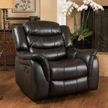 Load image into Gallery viewer, Home Great Deal Furniture Merit Black Leather Recliner/Glider Chair