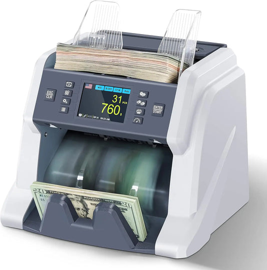 Money Counter: Mixed Denomination Multi-Currency Counterfeit Detection CIS/UV/MG/IR