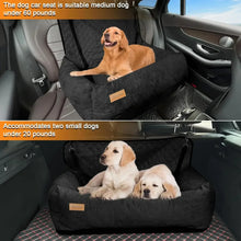 Load image into Gallery viewer, Safe and Comfortable Dog Car Seat Bed for Small to Mid Dogs, Adjustable Straps