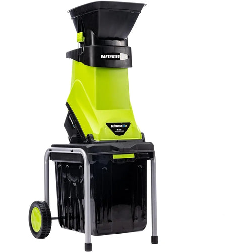 0015 15-Amp Garden Corded Electric Chipper with Collection Bin, Efficient Yard Waste Management