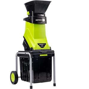 0015 15-Amp Garden Corded Electric Chipper with Collection Bin, Efficient Yard Waste Management