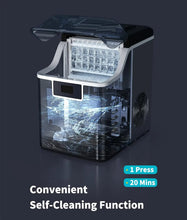 Load image into Gallery viewer, Ice Maker, 45lbs/Day, Stainless Steel, Auto Self-Cleaning, 24 Cubes in 13 Mins